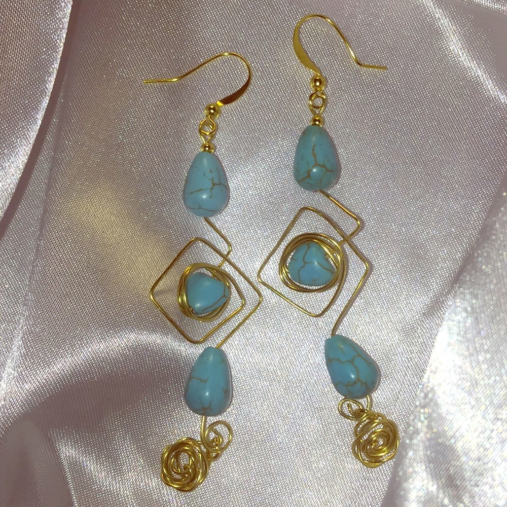 Tortoise earring dangles